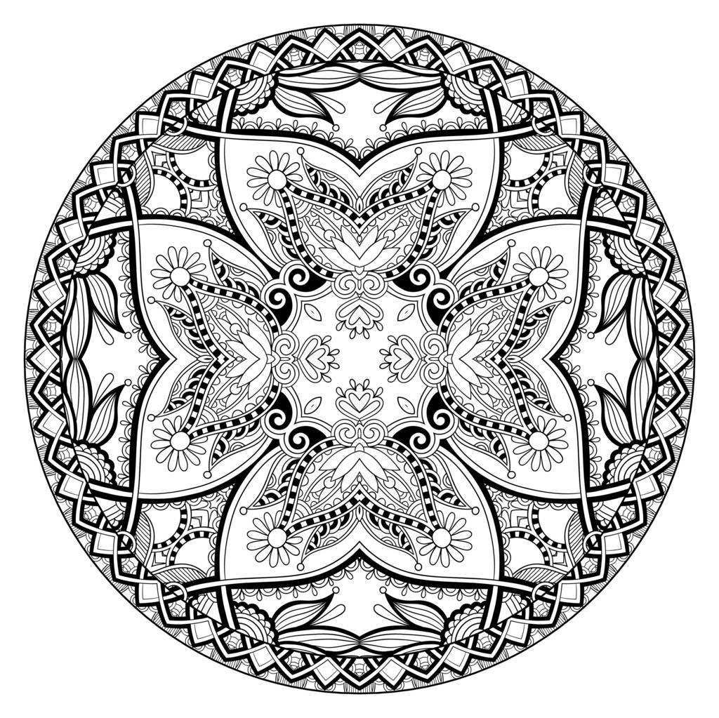 Coloriage Mandala géométrique zen pour adultes - Mandala à imprimer